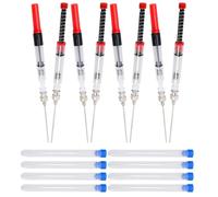 PRETYZOOM Fountain Pen Ink Absorber Set 8 Pieces with Elastic and Rotary Fillers, Leakproof Refillable Ink Converters with Storage Bottles, High-Capacity Fountain Pen Accessories for Writing