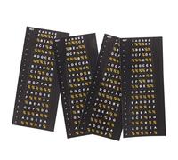 PRETYZOOM Fretboard Stickers Durable Dark Scale Stickers for Beginners Guitar 4pcs Pvc Note Decals with Positioning Guidance for Acoustic and Electric Guitar Practice