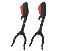 PRETYZOOM Garbage Grabber Tool 2pcs with Precision Teeth Design, Ergonomic Handle, Iron and Plastic, Short Reacher Grabber Tool for Seniors, Outdoor Trash Collection and Litter Picking