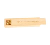 PRETYZOOM Gender Reveal Box Wooden Pregnancy Test Keepsake Case with Lid for Baby Mementos and First Hair Locks, Nursery Memory Storage for New Parents