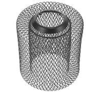 PRETYZOOM Geometric Mesh Metal Lampshade for Hanging Pendant Lamp, Double-Layer Hollow Iron Wire Ceiling Light Cover, Matte Black 100x110mm for Home and Bar Lighting