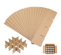 PRETYZOOM Glassware Packing Box Dividers - 18-Pack Paper Cardboard Inserts with Small Grid Size 82×82×80mm, Ideal for Kitchen Moving Boxes and Safeguarding Fragile Items During Shipping