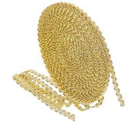 PRETYZOOM Gold Gimp Braid Trim Ribbon 0.6cm Wide Polyester Embellishment Sewing Trim Elegant Design Refined Touch for DIY Creation Applique Edge on Dresses