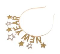 PRETYZOOM Golden New Year Party Headband with Nonfading Crystal Letters and Comfort Fit Alloy Design, Elegant Packaging Included for New Year Eve Party and Festive Looks in 2026