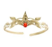 PRETYZOOM Gr oddess Crystal Bridal Headband Metal Leaf Hair Crown Fairy Headpiece for Wedding and Party Accessories