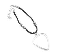 PRETYZOOM Guitar Pick Holder Bracelet Heart Shape for Efficient Organization with Mini Pendant Portable and Stylish Guitar Picks Storage Case Made of Plastic at Home or Performances