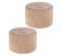PRETYZOOM Hair Keepsake Box and Special Moments for Preserving Hair with Material Wooden 2pcs Nursery Memory Storage