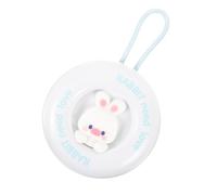 PRETYZOOM Hair Scalp Scrubber Shampoo Brush with Soft Silicone Bristles for Boys and Girls, Cute Cartoon Shy Bunny Design White, Scalp Massage and Itch Relief Bath Cleaning Brush