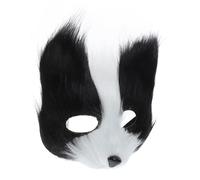 PRETYZOOM Half Face Fox Mask for Halloween and Masquerade Realistic Furry Animal Cosplay Accessory Unique Design Party Highlight for Carnival and Stage Performances