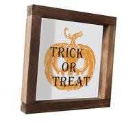 PRETYZOOM Halloween Decorative Wall Picture Frame with Pumpkin Pattern Haunted House Ornament for Halloween Party Favor Festival Decor for Home Office Cafe and Hotel Celebration