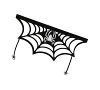 PRETYZOOM Halloween Fireplace Mantle Scarf with Spiderweb Pattern Spooky Halloween Decorative Gauze Cover for Mantel Indoor Party Fireplace Decoration Accessory