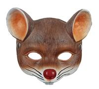 PRETYZOOM Halloween Carnival Mouse Mask - Creative Decorative Cosplay Plastic Masquerade Party Mask for Kids & Adults (Brown)