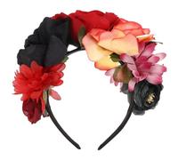 PRETYZOOM Halloween Party Headband Day of The Dead Headband De Los Muertos Headpiece Halloween Rose Hair Bands for Women Rose Flower Polyester Women's Mexico Cosplay