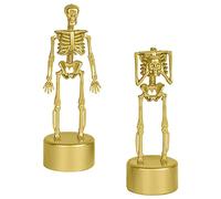 PRETYZOOM Halloween Skeleton Trophy 2pcs Halloween Skull Party Favor Prizes Gold Bones Game Awards Costume Contest Event Trophy Classroom Rewards for Kids