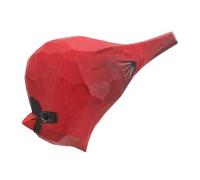 PRETYZOOM Hand Carved Wood Cardinal Bird Sculpture Animal Art Figurines for Mantel Desk Office Decor Handpainted Wooden Bird Statue Holiday Display gift for for for for for for for Christmas and Home