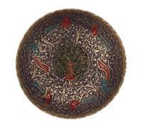 PRETYZOOM Handcrafted Nepalese Pure Copper Offering Plate Buddhist Fruit Tray Sacrifice Dish for Worship and Home Decor with Unique Pattern and Easy Cleaning