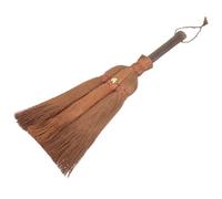 PRETYZOOM Handmade Palm Fiber Duster Household Broom Short Handle Bamboo Palm Desktop Brush Simple Convenient Design High Durability for Kitchen and Office Daily Cleaning