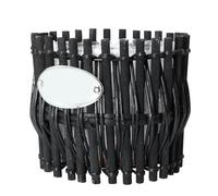 PRETYZOOM Handmade Wicker Woven Basket for Storage with Handle, Natural and Beautiful Black Wicker Material, Smooth and Burr-free Design, for Gardening and Planting Flowers