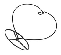 PRETYZOOM Hanging Rack with Fine Workmanship Iron Frame Heart Shape 2pcs and Modern Simple Style , Sturdy Black Iron Material Not Easy to Fade for Home Gardening and Office Decoration