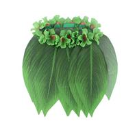 PretyZoom Hawaiian Tropical Hula Grass Skirt Luau Leaf Skirt for Beach Luau Party Supplies for Adults 28 Inch Colourful 70cm Green