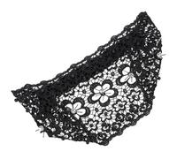 PRETYZOOM Headband Featuring Elastic Band Lace Artificial and Adjustable with Black Decorative Pearl Accents Plum Blossom Design, Stretchy and Classic for Parties and Special Occasions Hair
