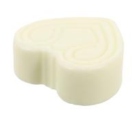 PRETYZOOM Heart Shape Handmade Facial Soap Bar with Silk for Moisturizing and Elasticity Gentle Grease-cutting Formula Soft Skin Care for Home Use Light Green Nourishing Cleanser