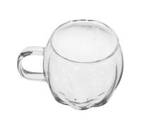 PRETYZOOM Heat Resistant High Borosilicate Glass Pumpkin Mug with Handle Transparent Single Layer Coffee Cup for Halloween Parties Compact and Easy to Clean Desktop Beverage Glass for Hot