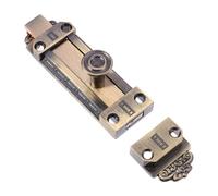 PRETYZOOM Heavy Duty Door Latch Lock Sliding Bolt 4-Inch Alloy Security Lock for Wooden Gates and Bathroom Doors European Vintage Style