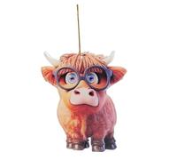 PRETYZOOM Highland Cow Decor Car Hanging Ornament Cow Car Hanging Decoration for Home