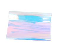 PRETYZOOM Holographic Rainbow Window Film Self Adhesive Decorative Privacy Film for Glass Doors and Windows Iridescent Transparent Vinyl for Home DIY Decor Pet Material
