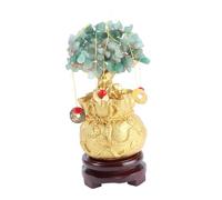 PRETYZOOM Home Décor Home Decor Tree Crystal Decor for Shelves Lucky Tree Prosperity Tree Statue Amythestyst Crystals Feng Gold Locket Money Tree Decoration Household Stone Wooden