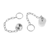 PRETYZOOM Hydraulic Tool Dust Cover Set Easy Installation with Aluminum Quick Coupling Dust Caps and Safety Chain and Leakage Prevention for Jack and Wrench in Industrial Maintenance