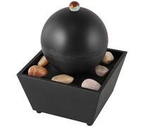 PRETYZOOM Indoor Feng Shui Bonsai Desktop Fountain Ornament with Running Water, Black Mini Tabletop Waterfall Decoration for Home and Office Furnishing