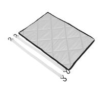 PRETYZOOM Insulated Thermal Blanket Food Transport Cover, Thickened Black and Silver Waterproof Takeaway Insulation Blanket with Strap, Suitable for Outdoor Food and BBQ Random Color
