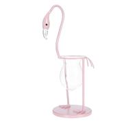 PRETYZOOM Iron and Glass Flamingo Hydroponic Vase with Upright Design, Desktop Planter for Office and Home Decoration, Green Plant Holder for Indoor Table Display