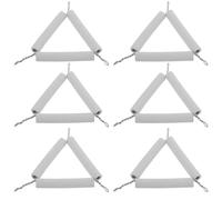 PRETYZOOM Iron Wire Crucible Triangle 6Pcs Ceramic and Clay Holder for Heating Applications in Junior and Senior High School Science Labs