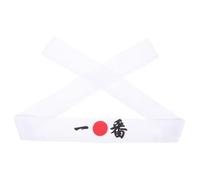 PRETYZOOM Japanese Style White Cotton Headband for Karate and Face Washing, Breathable and Smooth Feeling Wide Headbands, Portable Karate Accessory Suitable for Exercises and Daily Use