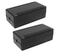 PRETYZOOM Junction Box and Dust-resistant Button Design 2pcs Abs Plastic Black Circuit Board Component Enclosure with Sturdy Structure Easy to Drill for Power Supply Units and Amplifiers