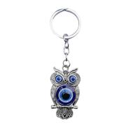 PRETYZOOM Keyring Owl Keychain Vintage Decor Key Ring Key Fob Metal Keychain Creative Pendant Evil Eye Pendant Owl Shaped Ornament Evil Eye Keychain Metal Pendant Hanging Accessories Glass