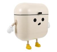 PRETYZOOM Kitchen Compost Bin Hanging Waste Basket Beige Plastic with Lid Large Open Design Avoid Direct Touch for Cabinet Door Kitchen Use