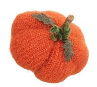 PRETYZOOM Knitted Pumpkin Decoration Small Autumn Harvest Ornament for Thanksgiving Fall Parties Realistic Fake Pumpkin Table Centerpiece Cozy Seasonal Home Accent
