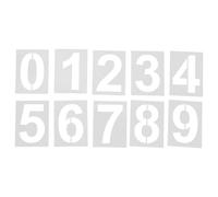 PRETYZOOM Large Number Stencils Easy Installation 10pcs 5 Inch Reusable Templates for Outdoor Curb Address Numbers for Mailboxes and Fences