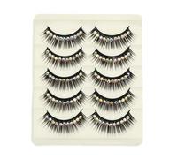 PRETYZOOM Latin Dance False Eyelashes 5 Pairs Dramatic with Rhinestones for Party Women