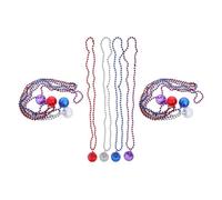 PRETYZOOM LED Disco Ball Bead Necklace Battery Powered Light Movement 12pcs with Glow the Dark Plastic Balls Flexible Design Comfort for Enhanced Party Visibility for Dance Parties