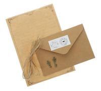 PRETYZOOM Letter Writing Paper and Envelopes Set with Thick Paper and Smooth Writing Surface A5 Size 2 Sets Vintage Beige Retro Stationery Kit Convenient to Use and Copying Poems