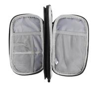 PRETYZOOM Lightweight Fabric Electronic Organizer Travel Case with Zipper Closure for Cord and USB Storage, Outdoor Pouch for Vacations and Outdoor Activities, Compact Cable Gadget Organizer Black