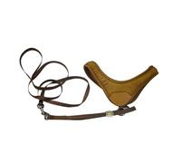 PRETYZOOM Lightweight with Pulling Rope Frosted Velvet Dog Harness Pet Chest Strap Coffee Colour with People Shaped Design for Comfortable Outdoor Walking and Running