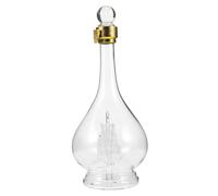 PRETYZOOM Liquor Whiskey Bottle Creative Sailboat Design, 500ml Capacity High Borosilicate Glass Decanter, Stylish and Easy to Pour for Festive Beer Season and Elegant Home Use