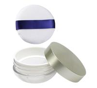 PRETYZOOM Loose Powder Box with Elastic Mesh and Puff Airtight Flip-lid Compact Container for DIY Makeup Portable Thin Powder Holder for Women No Leakage Lightweight Travel Random Color