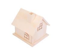 PRETYZOOM Love Plywood House Decorative Storage Box Wooden House Box Sturdy Structure Lightweight Creative Design Beige Wood Desktop Decoration and Adults